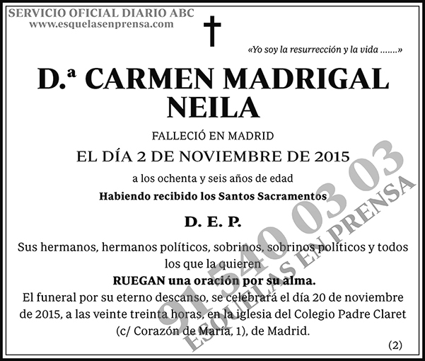 Carmen Madrigal Neila